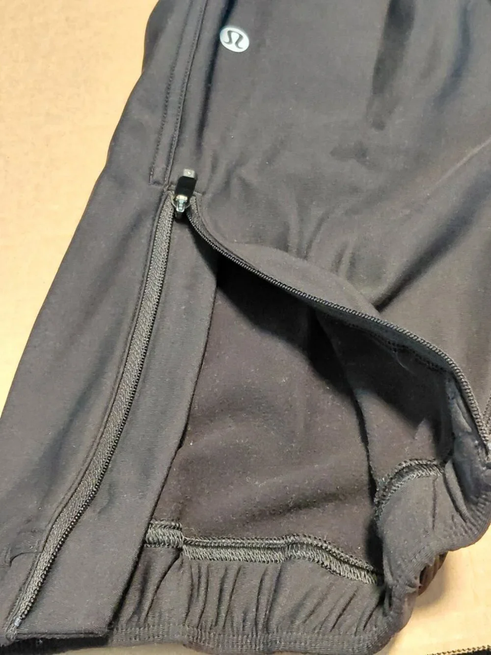 Lululemon Pants Womens 8 Black Jogger Woven Zip Ankle Pockets Athletic Running
